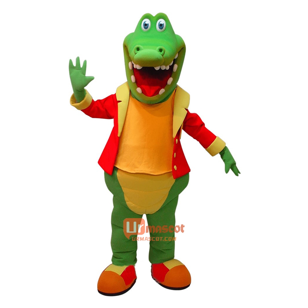 Alligator Cartoon Mascot Costume Plush with Mask