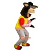 Athletic Sport Donkey Cartoon Mascot Costume Plush with Mask