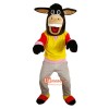 Athletic Sport Donkey Cartoon Mascot Costume Plush with Mask