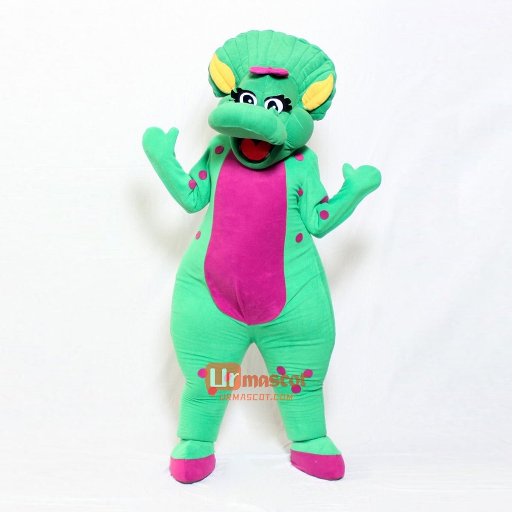 Baby Bop Green Dinosaur Barney Mascot Costume Cosplay Outfits