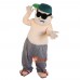 Bad Guy Man Wearing Glasses Cartoon Mascot Costume Plush with Mask