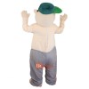 Bad Guy Man Wearing Glasses Cartoon Mascot Costume Plush with Mask