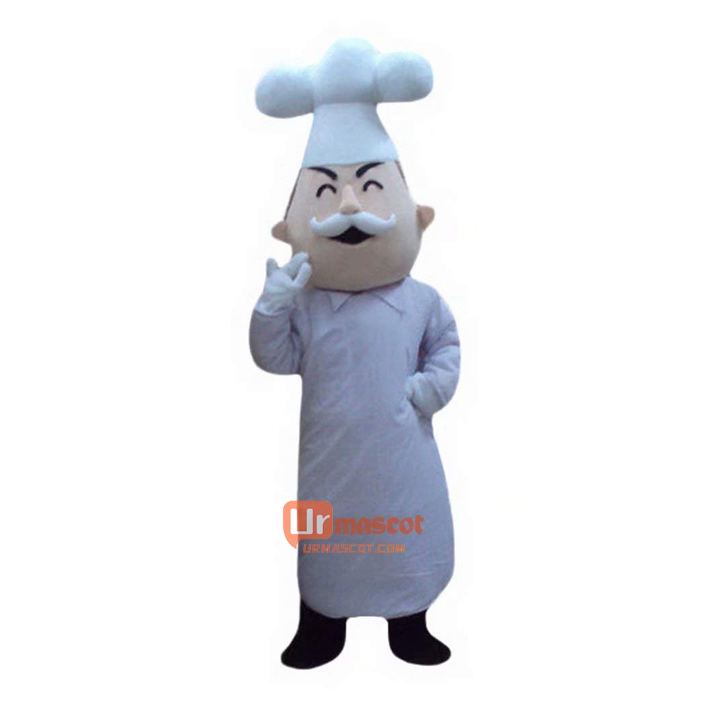 Baker Cook Cartoon Mascot Costume Plush with Mask