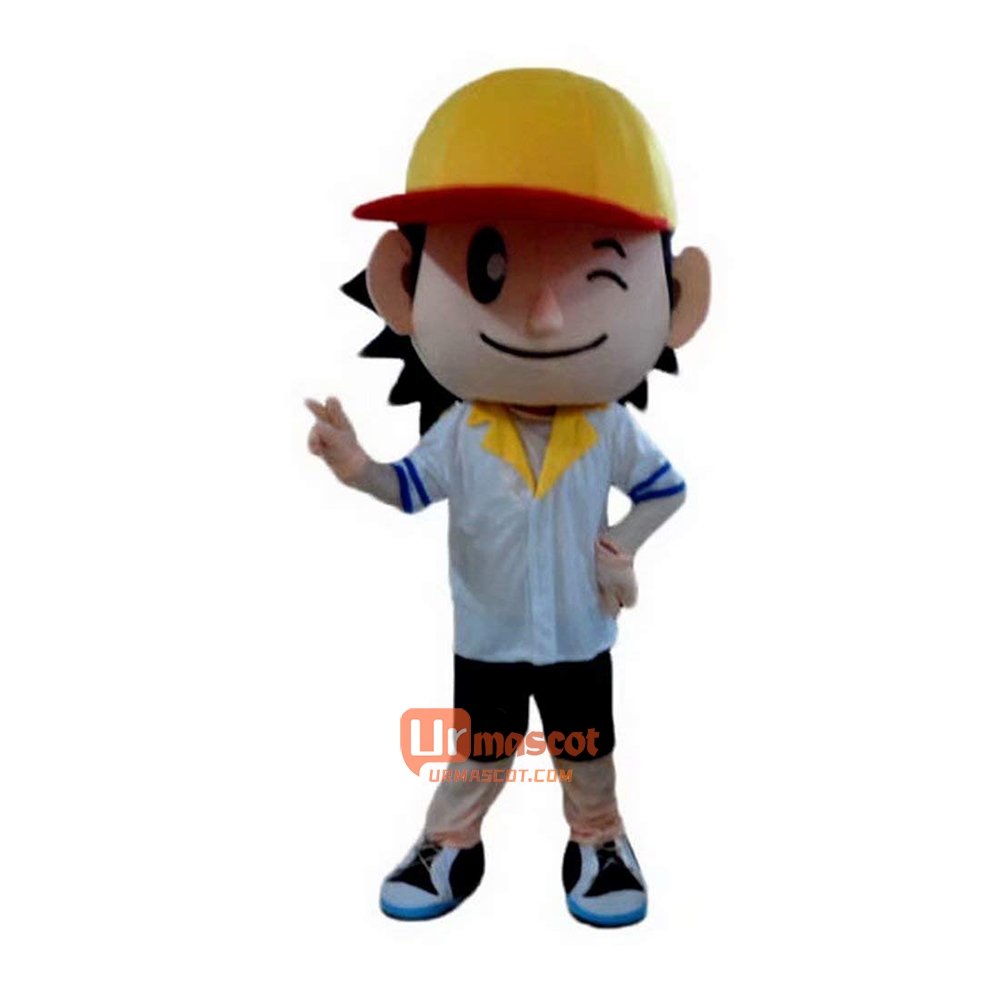 Baseball Boy Cartoon Mascot Costume Plush with Mask
