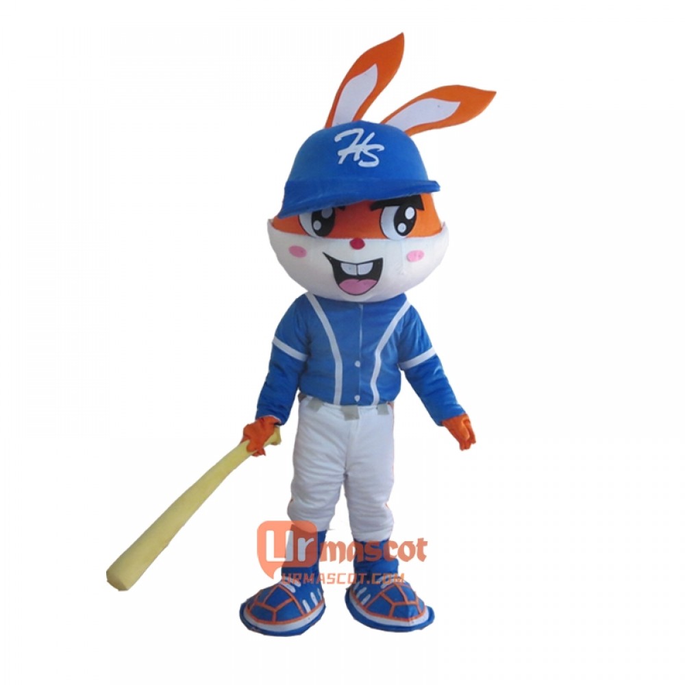 Baseball Rabbit Mascot Cartoon Costume