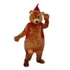Bear Brown Cartoon Mascot Costume Plush with Mask