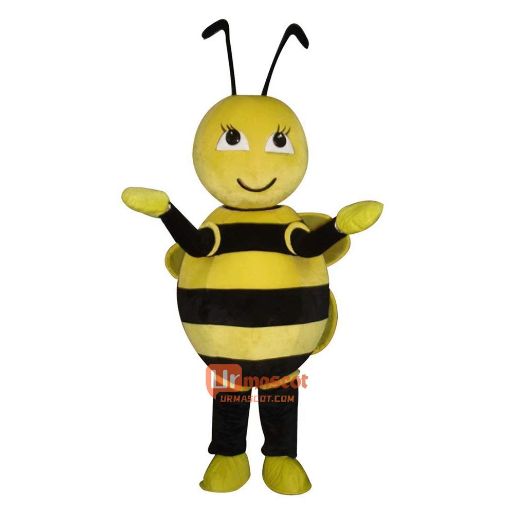 Bee Cartoon Mascot Costume Plush with Mask