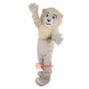 Beige Lion Cartoon Mascot Costume Plush with Mask