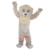 Beige Lion Cartoon Mascot Costume Plush with Mask