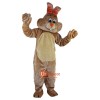 Beige Rabbit Costume Bunny Cartoon Mascot Costume Plush with Mask