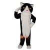 Black and White Cat Cartoon Mascot Costume Plush with Mask