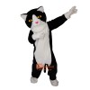 Black and White Cat Cartoon Mascot Costume Plush with Mask