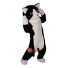 Black and White Cat Cartoon Mascot Costume Plush with Mask