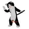 Black and White Cat Cartoon Mascot Costume Plush with Mask
