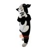 Black and White Cow Cartoon Mascot Costume Plush with Mask