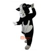 Black and White Cow Cartoon Mascot Costume Plush with Mask