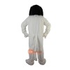 Black and White Dog Cartoon Mascot Costume Plush with Mask