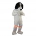 Black and White Dog Cartoon Mascot Costume Plush with Mask