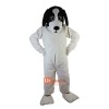 Black and White Dog Cartoon Mascot Costume Plush with Mask