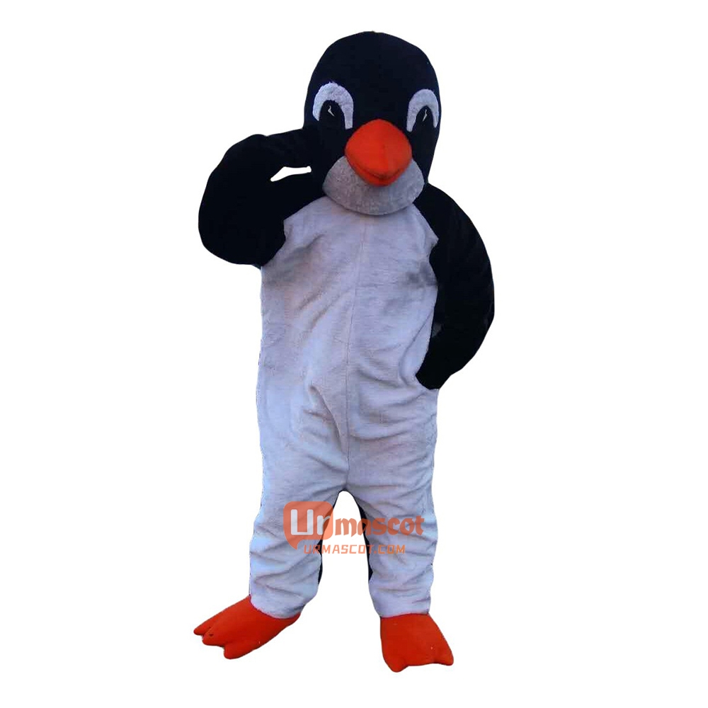 Black and White Penguin Cartoon Mascot Costume Plush with Mask