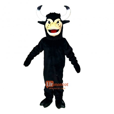 Black Cow Cartoon Mascot Costume Plush with Mask
