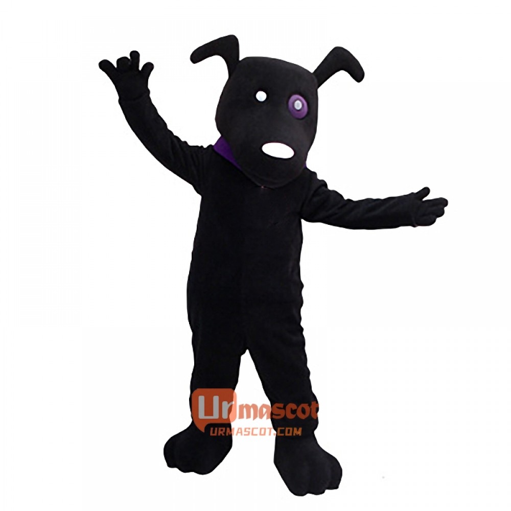Black Dog Cartoon Mascot Costume Cosplay Outfits