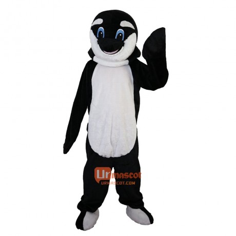 Black Dolphin Cartoon Mascot Costume Plush with Mask