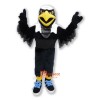 Black Domineering Valor Eagle Cartoon Mascot Costume