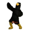 Black Eagle Cartoon Mascot Costume Plush with Mask