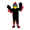 Black Eagle Cartoon Mascot Costume Plush with Mask
