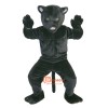 Black Leopard Panther Cartoon Mascot Costume Plush with Mask