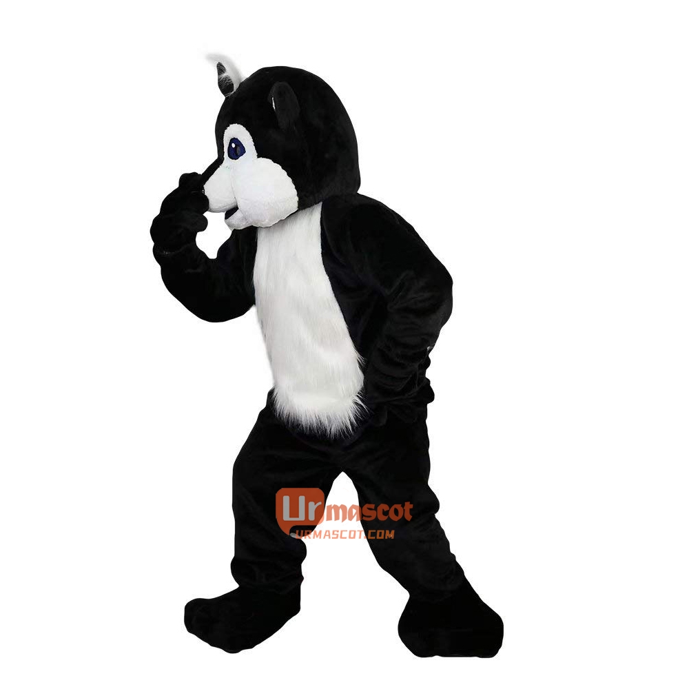 Black Raccoon Cartoon Mascot Costume Plush with Mask
