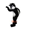 Black Raccoon Cartoon Mascot Costume Plush with Mask