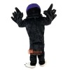 Black Short-Haired Eagle Cartoon Mascot Costume Plush with Mask