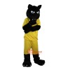 Black Sport Leopard Panther Cartoon Mascot Costume Plush with Mask