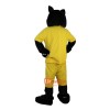 Black Sport Leopard Panther Cartoon Mascot Costume Plush with Mask