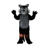 Black Wolf Cartoon Animal Cartoon Mascot Costume Plush with Mask