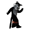Black Wolf Cartoon Animal Cartoon Mascot Costume Plush with Mask
