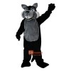 Black Wolf Cartoon Animal Cartoon Mascot Costume Plush with Mask