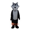 Black Wolf Mascot Cartoon Costume