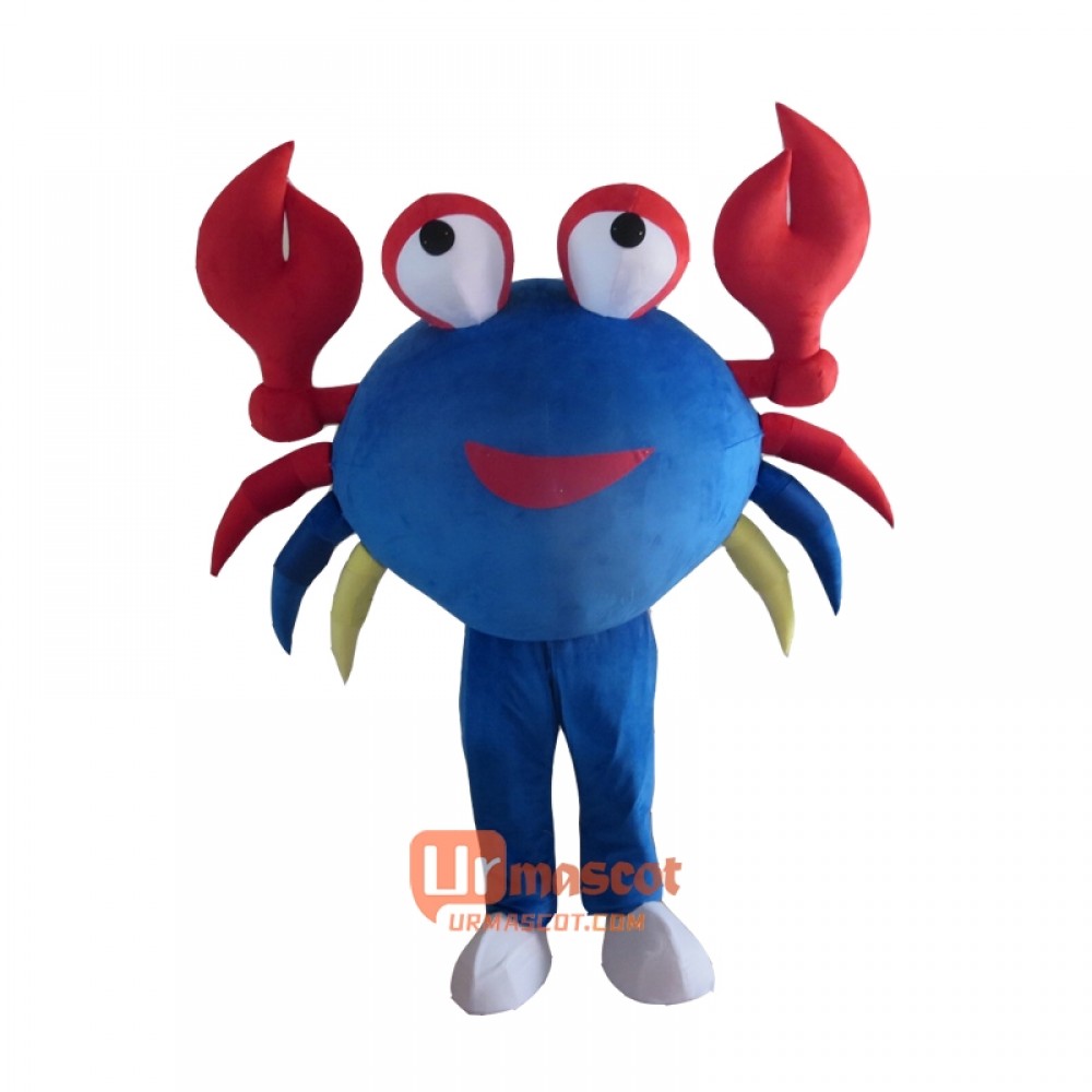 Blue Big Crab Character Mascot Cartoon Costume