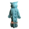 Blue big mouth Wolf Cartoon Mascot Costume Plush with Mask