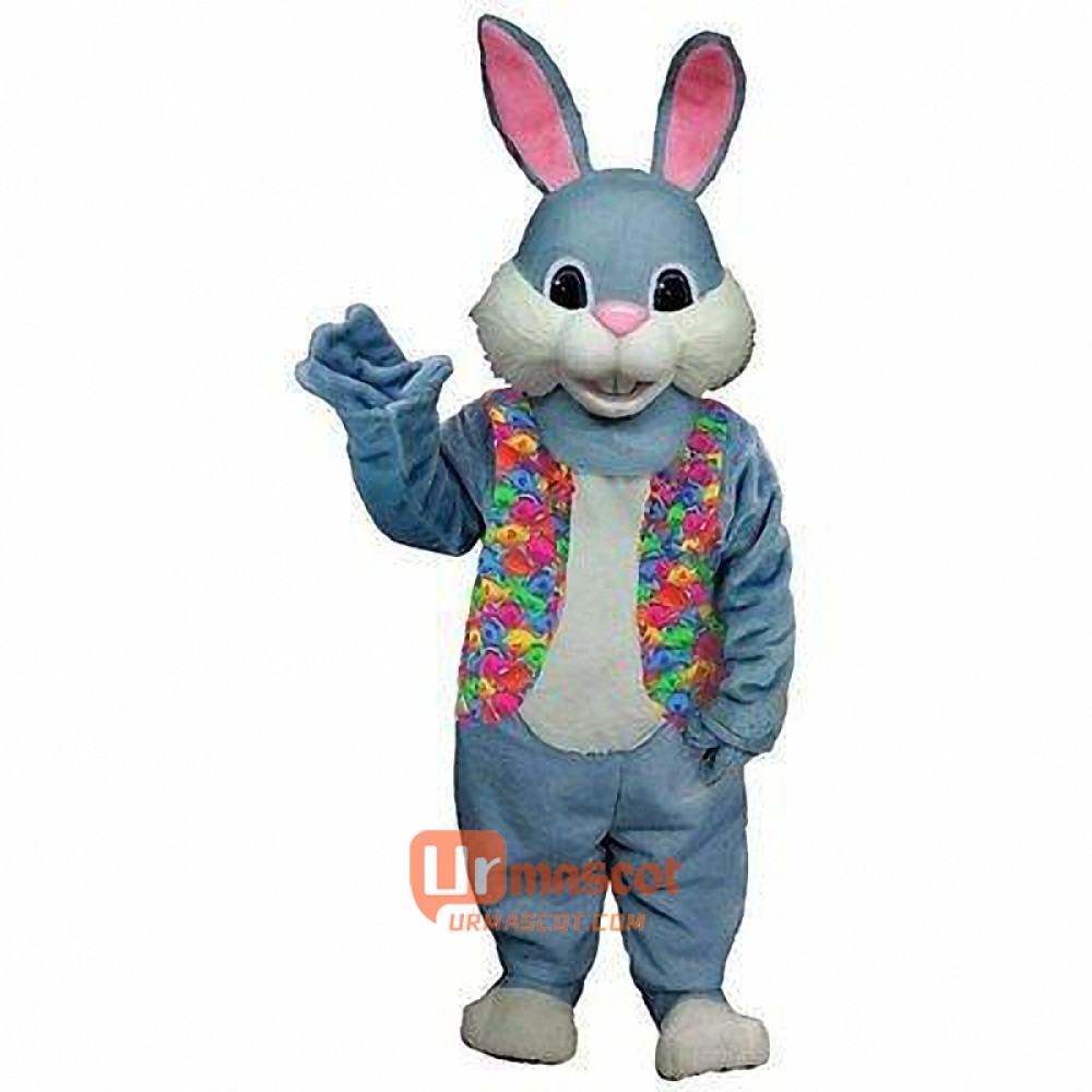 Blue Bunny Cartoon Mascot Costume Cosplay Outfits
