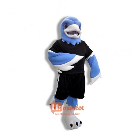 Blue College Falcon Cartoon Mascot Costume Cosplay Outfits