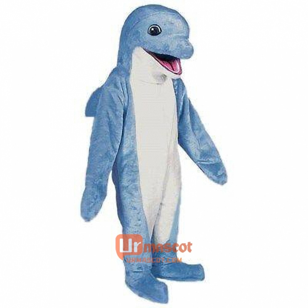 Blue Dolphin Cartoon Mascot Costume