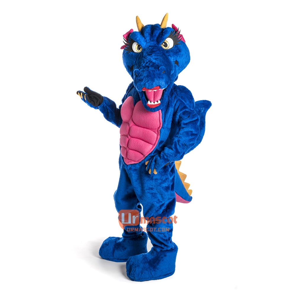 Blue Dragon Charming Mascot Costume Cosplay Outfits