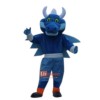 Blue Dragon Dinosaur Monster Cartoon Mascot Costume Plush with Mask