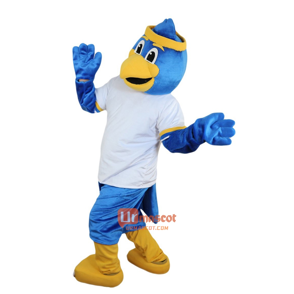 Blue Eagle Bird Cartoon Mascot Costume Plush with Mask