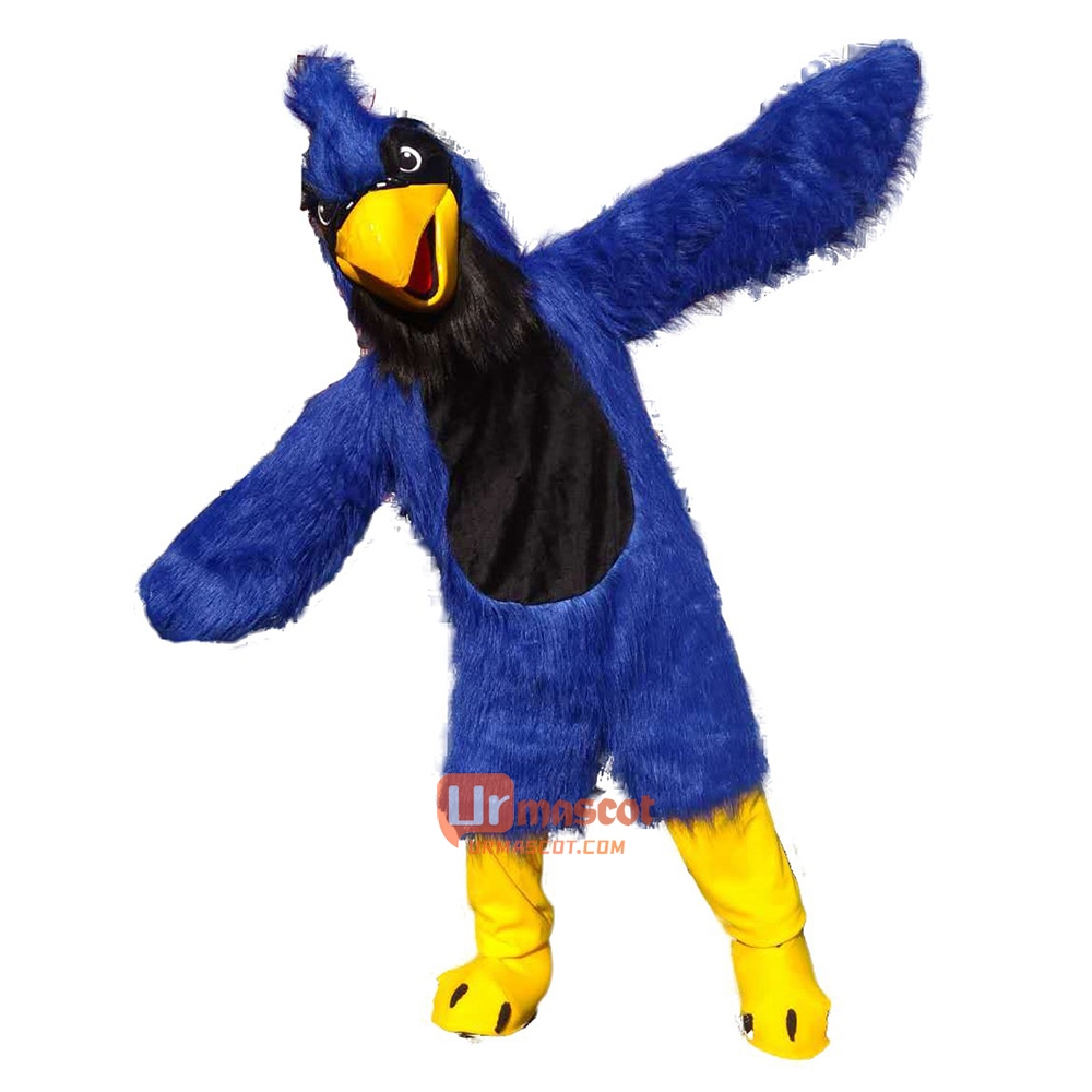 Blue Eagle Cartoon Mascot Costume Plush with Mask