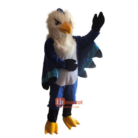Blue Eagle Cartoon Mascot Costume Plush with Mask